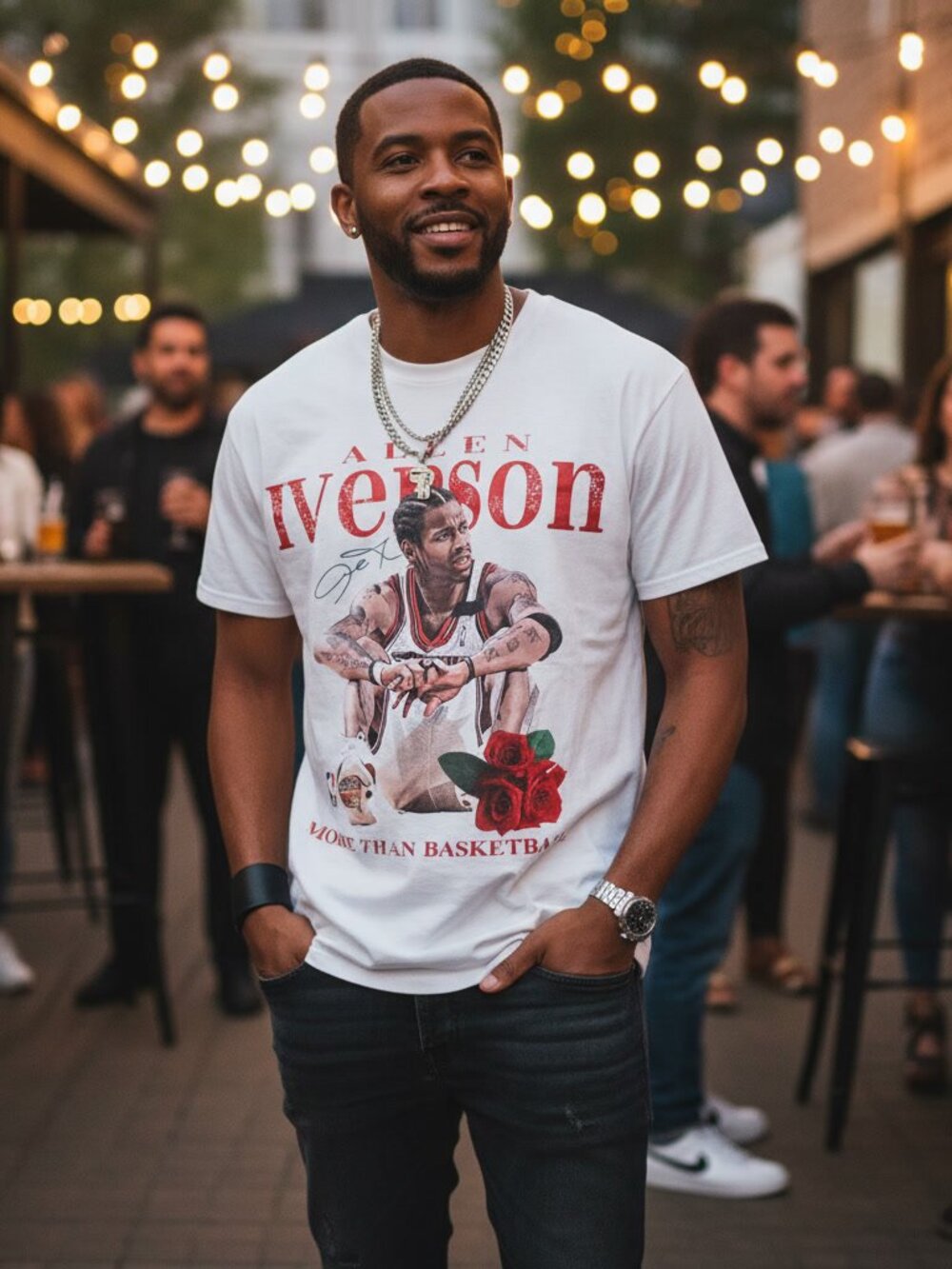 Allen Iverson More Than Basketball Graphic Tee NBA HOF L